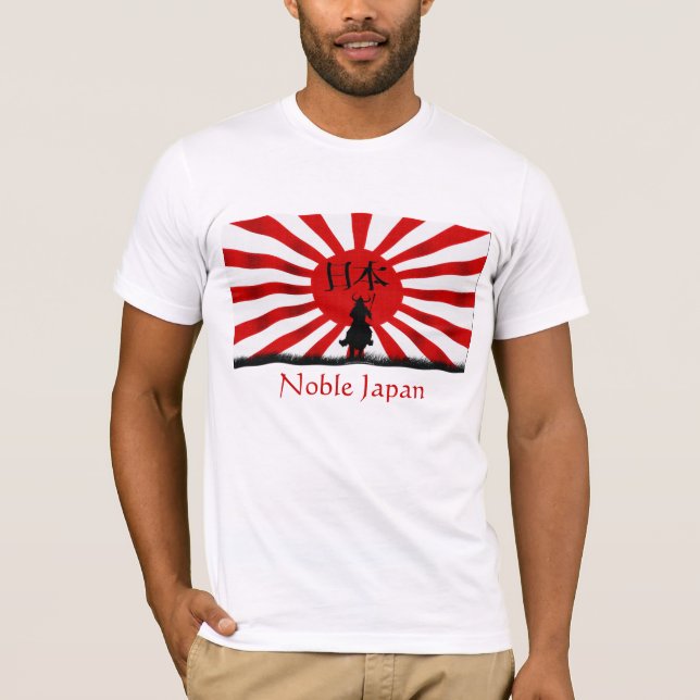Camiseta Noble JAPAN Samurai Flag Alivio T-Shirt do Terremo (Frente)