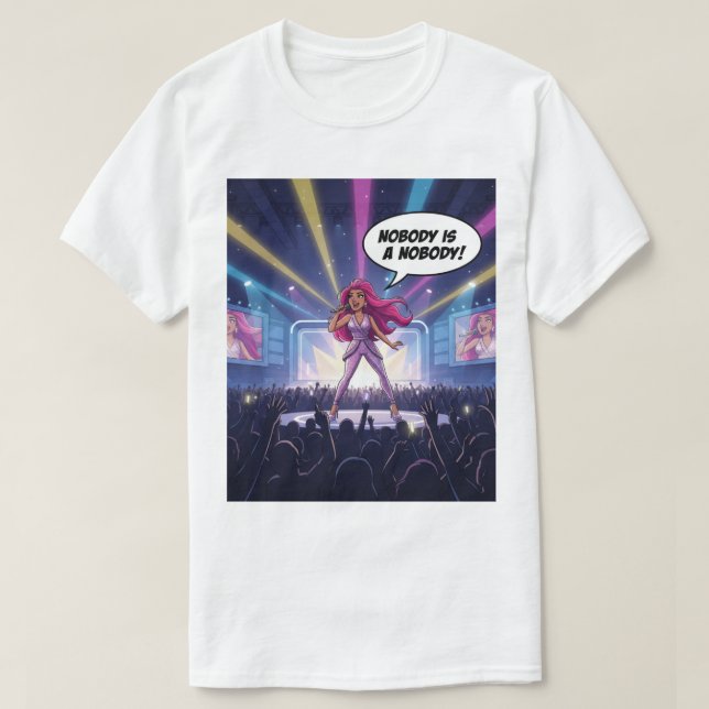 Camiseta Nobody is a Nobody - Pop Star T-Shirt (Frente do Design)
