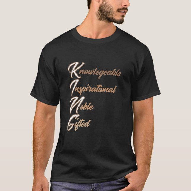 Camiseta Nobre Inspiracional Conhecido Oferecido, BHM (Frente)