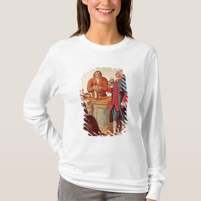 Camiseta Nobres Venetian em um café (Frente)