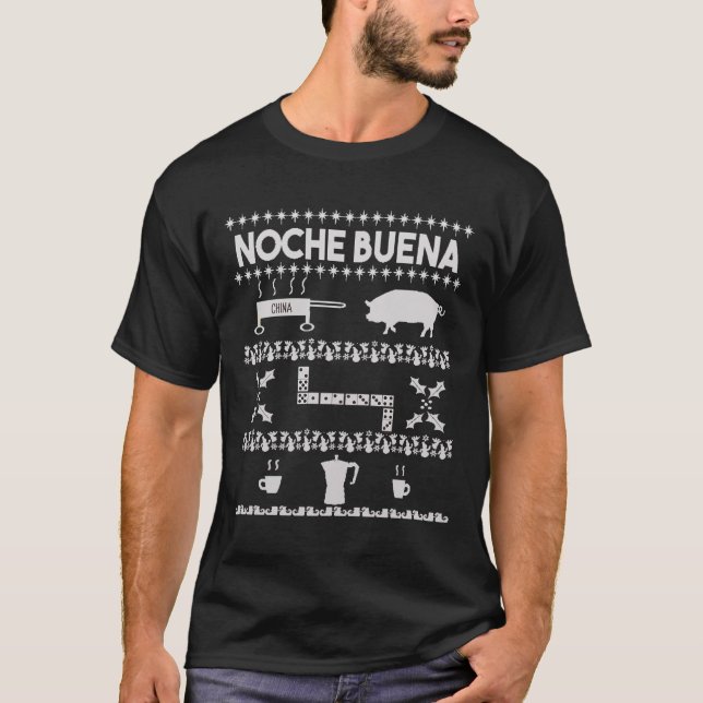 Camiseta Noche Buena Espanhola Presente de Natal Útil Hispâ (Frente)