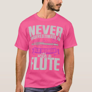 Camiseta Noções sobre música flautista aposentadas Mulheres