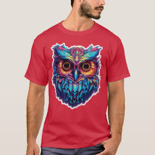 Camiseta Nocturna Luminosa - Esplendor de Coruja Holográfic