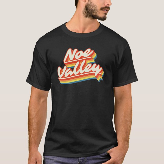 Camiseta Noe Valley Retro Rainbow Classic (Frente)