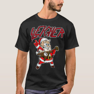 Camiseta Noel Claus Metal Engraçado Viva Sa
