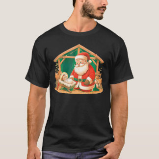 Camiseta Noel de Natal com o bebê Jesus