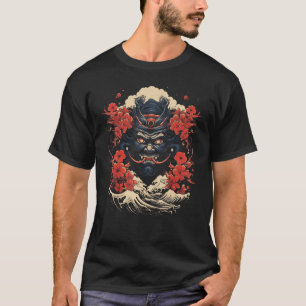 Camiseta Noh Mask Demon Tengu Mask Art Japonês