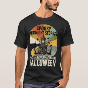 Camiseta Noite Assombrada à Luz da Lua de Halloween