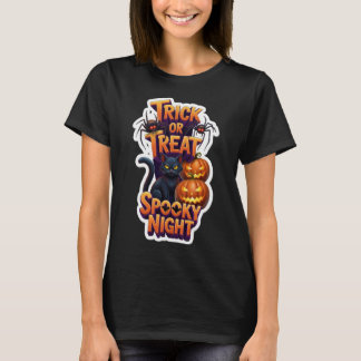 Camiseta Noite Assustadora de Doce ou Travessura