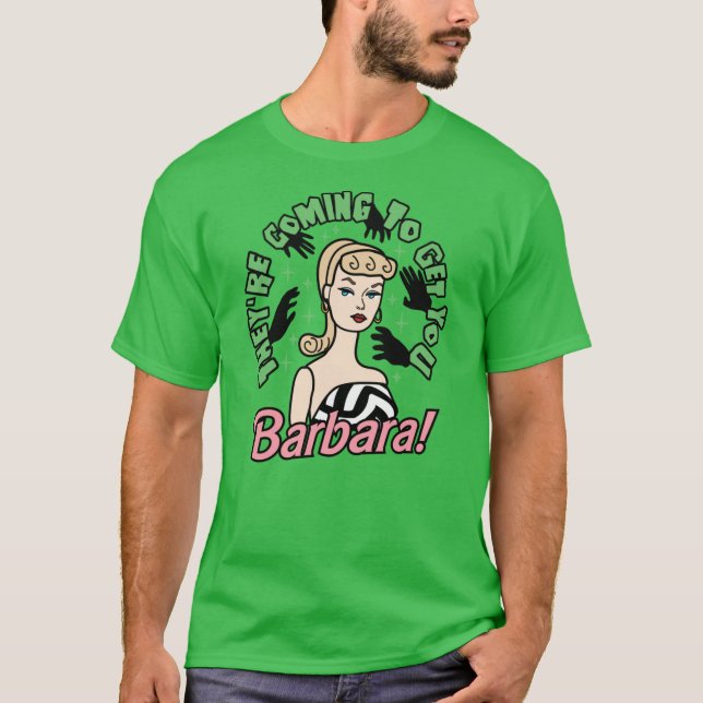 Camiseta Noite da boneca viva retrô retrô (Frente)