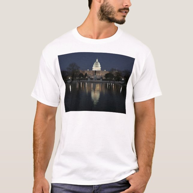 Camiseta Noite da construção do Capitólio dos E.U. (Frente)