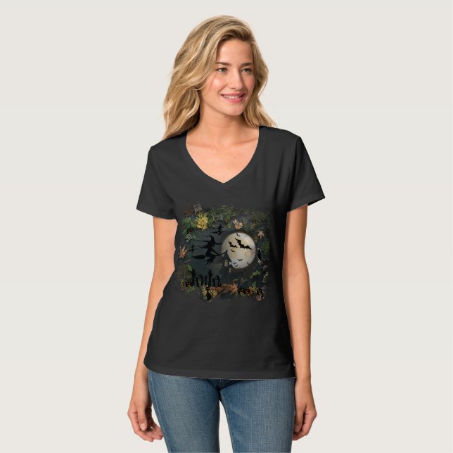 Camiseta Noite da Festa das Bruxas (Frente Completa)