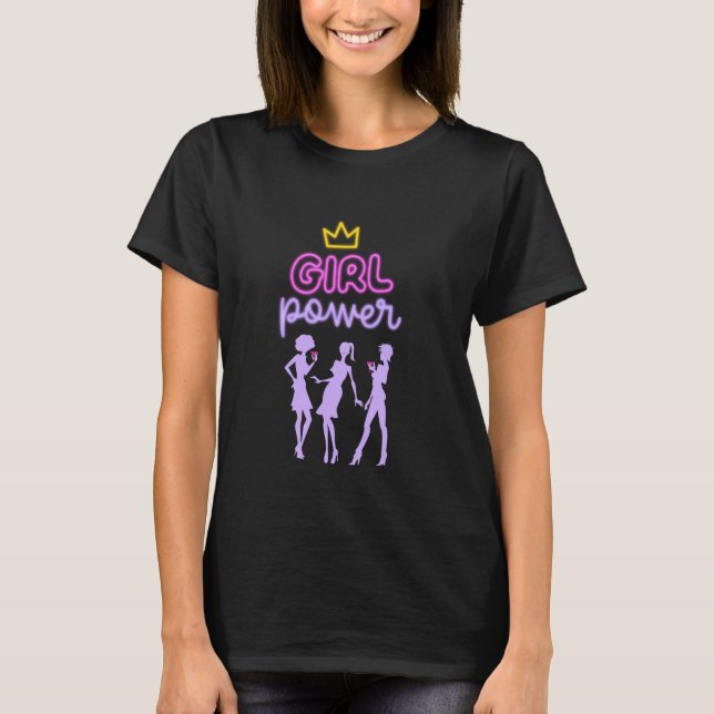 Camiseta Noite das Meninas Poder Mulheres Noite de Galinha  (Frente)