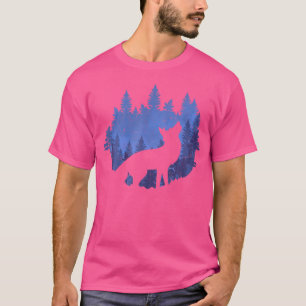 Camiseta Noite de Animais em Lua Natureza Árvores Florestai