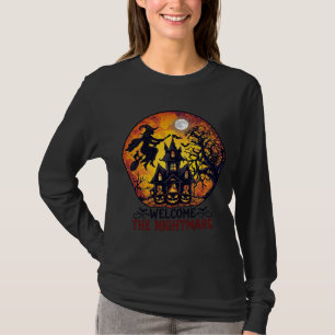 Camiseta Noite de Boas-vindas ao Pesadelo Casa Assombrada d