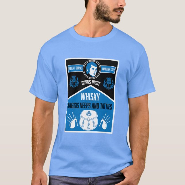Camiseta Noite de Burns Escocês (Frente)