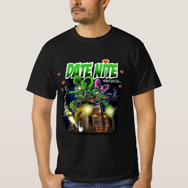 Camiseta Noite de data de final do rato (Frente)