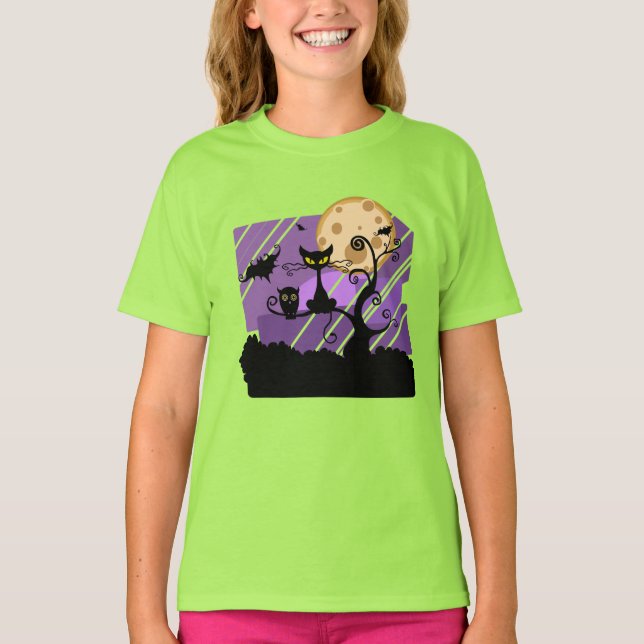 Camiseta Noite de fantasia do dia das bruxas das crianças (Frente)