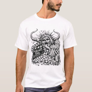 Camiseta Noite de Filme de Terror do Dia do Pipoca