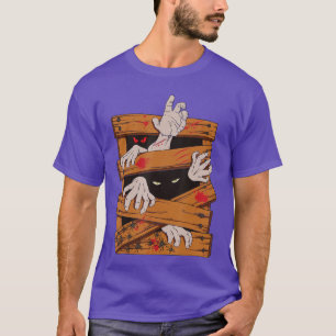 Camiseta Noite de Filme de Terror garota assustado