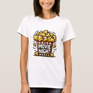 Camiseta Noite de Filme Delícia Pipoca Divertida