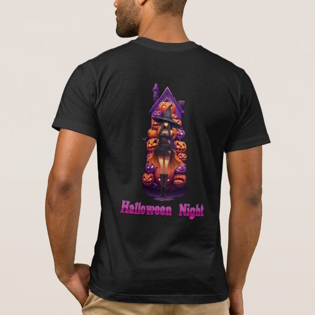 Camiseta Noite de Halloween (Abóbora) (Verso)