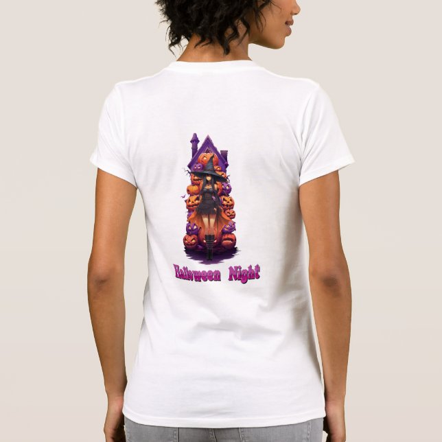 Camiseta Noite de Halloween (Abóbora) (Verso)