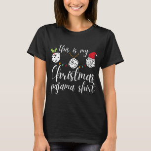 Camiseta Noite de Jogo de Dados de Natal de Camisola Femini
