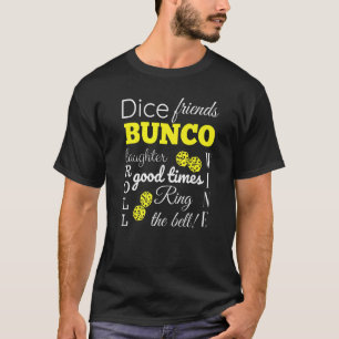 Camiseta Noite de Jogo de Dados em Nuvem do Bunco Word