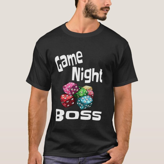 Camiseta Noite de Jogo Divertida Vencedor Chefe Sarcasmo Sa (Frente)