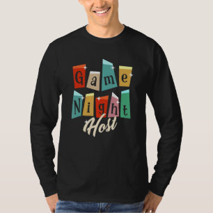 Camiseta Noite de Jogos em Família Anfitrião da Noite de J