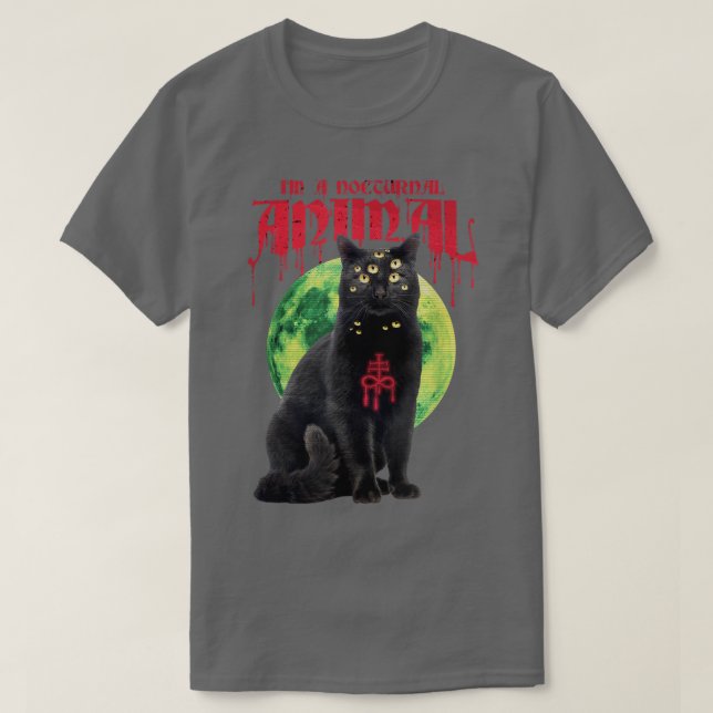 Camiseta Noite de lua de Halloween de Halloween assustadora (Frente do Design)