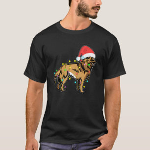 Camiseta Noite de Natal Belga Cão-de-Cão-Grande Engraçado