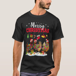 Camiseta Noite de Natal de frango Feliz Matchin da Família 