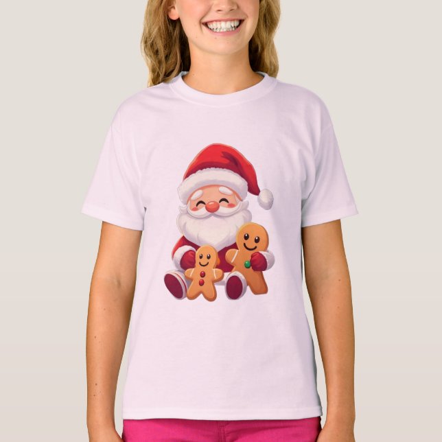 Camiseta "Noite de Natal mágica com Papais noeis (Frente)