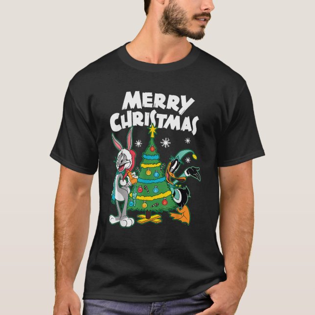Camiseta Noite de Natal Sintoniza Insetos Cony Daffy Duck T (Frente)