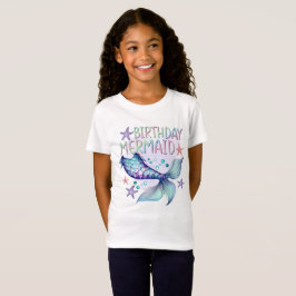 Camiseta Noite de Noite de Sereia Gliteira Moderna Rosa Púr
