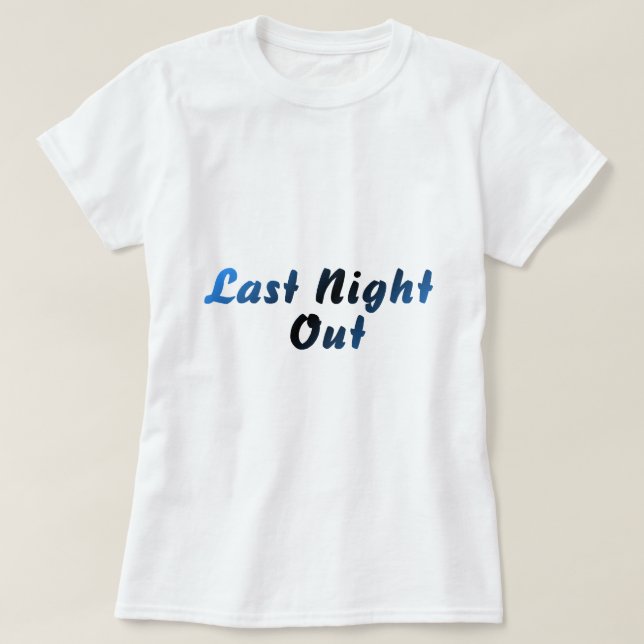 Camiseta Noite de Saída (azul) (Frente do Design)