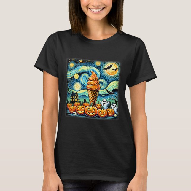 Camiseta Noite de Sorvete Cone Halloween (Frente)