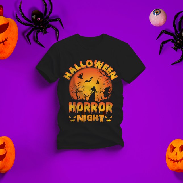 Camiseta Noite de terror de Halloween - design de Halloween (Criador carregado)