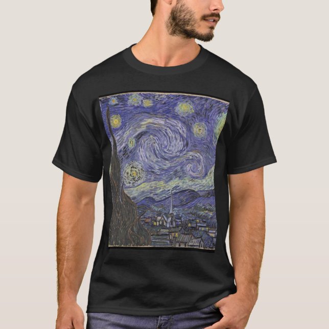 Camiseta noite de vangogh-estrelada (Frente)