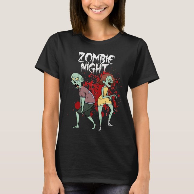 Camiseta Noite de Zombie do Halloween (Frente)
