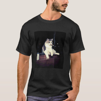 Camiseta Noite Divertida de Gato Legal Humor dos Amantes de