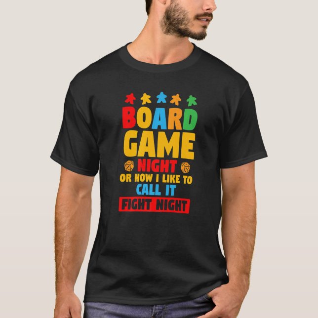 Camiseta Noite Divertida de Jogos de Tabuleiro Ou Como Eu G (Frente)