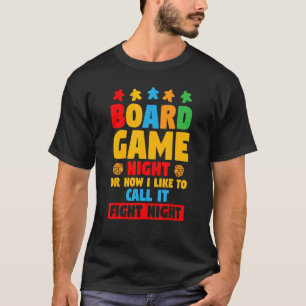 Camiseta Noite Divertida de Jogos de Tabuleiro Ou Como Eu G