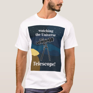 Camiseta Noite do Céu Astronomia Hobby de Observação de Est