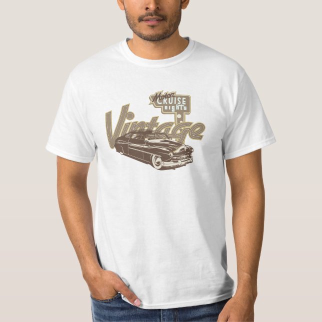 Camiseta Noite do cruzeiro do vintage (Frente)