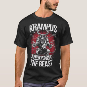 Camiseta Noite do Krampus Amante do Monstro de Natal Festa