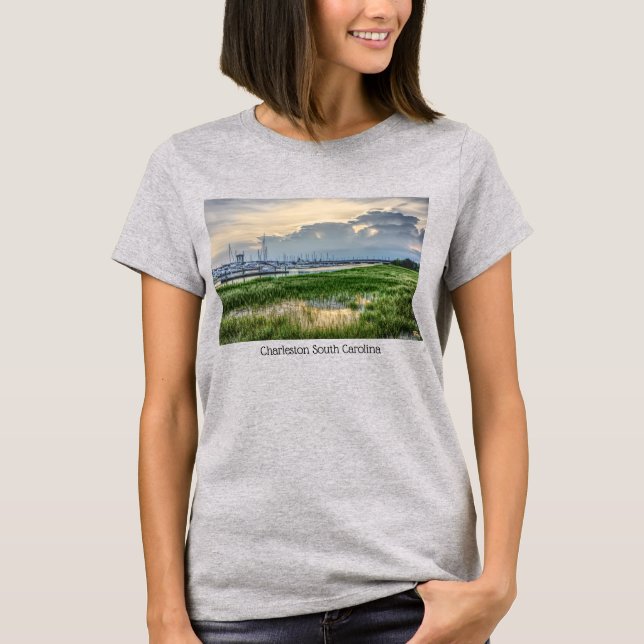 Camiseta Noite Em Charleston Harbor T-Shirt (Frente)