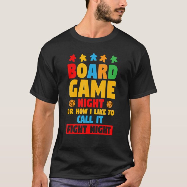 Camiseta Noite Engraçada De Jogo De Conselho Ou Como Eu Gos (Frente)